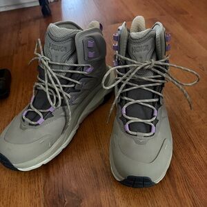 Hoka One One Women's Taupe and Lavender Athletic Shoes